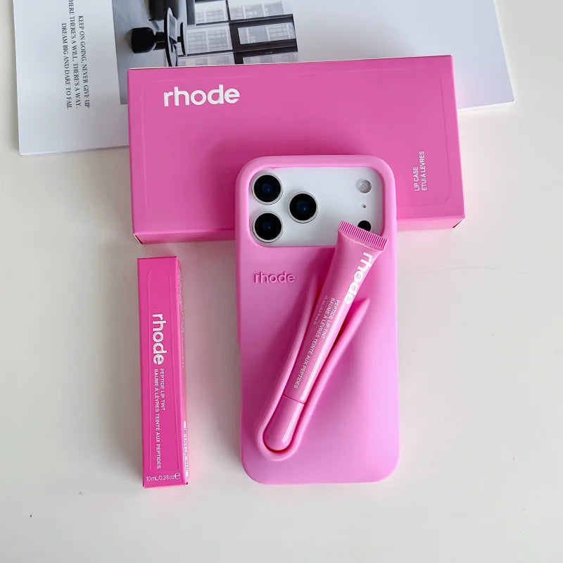 Silicone iPhone Case with Lipstick Holder