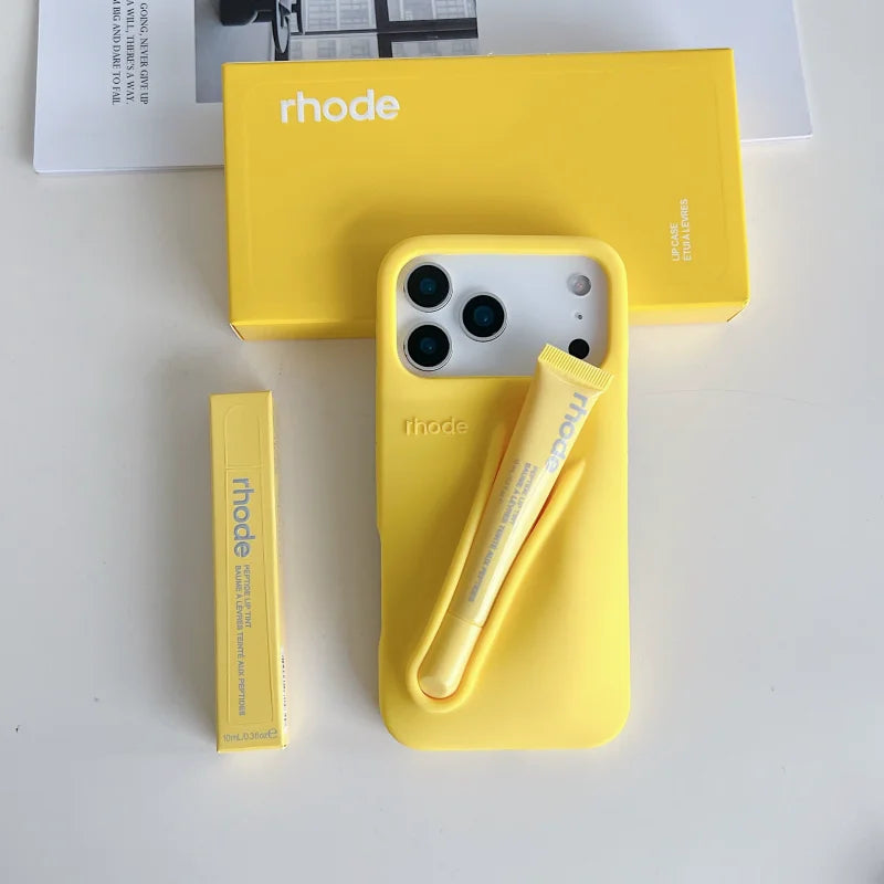 Silicone iPhone Case with Lipstick Holder