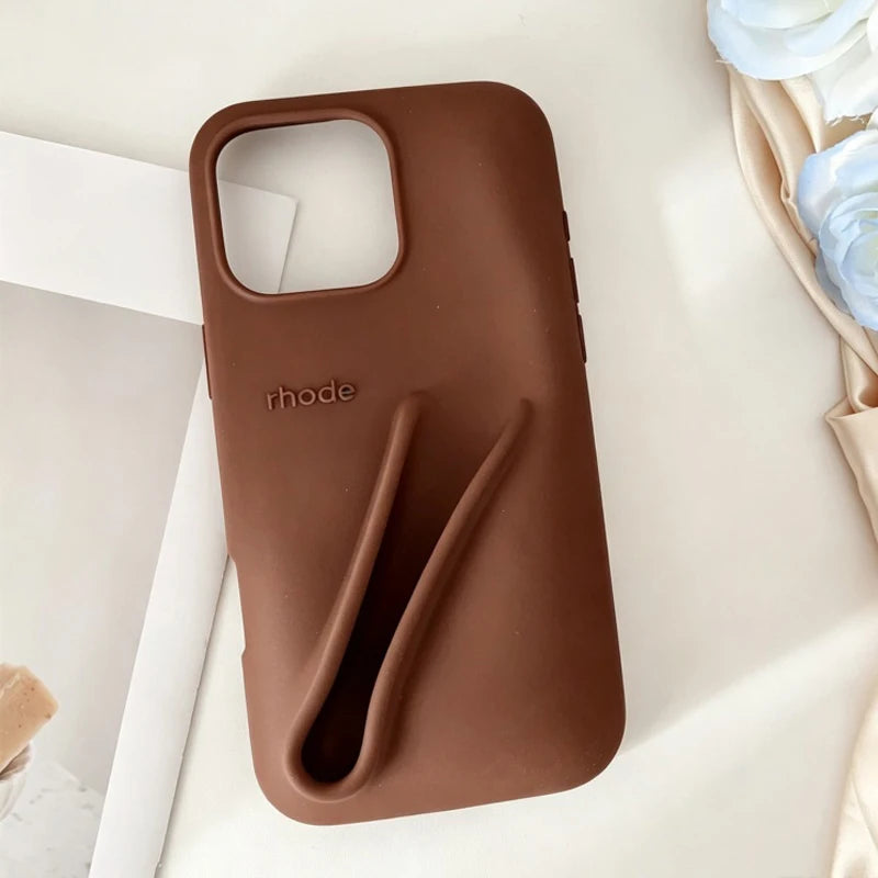 Silicone iPhone Case with Lipstick Holder