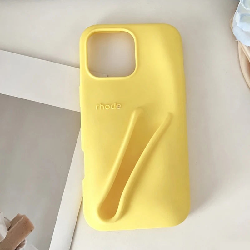 Silicone iPhone Case with Lipstick Holder
